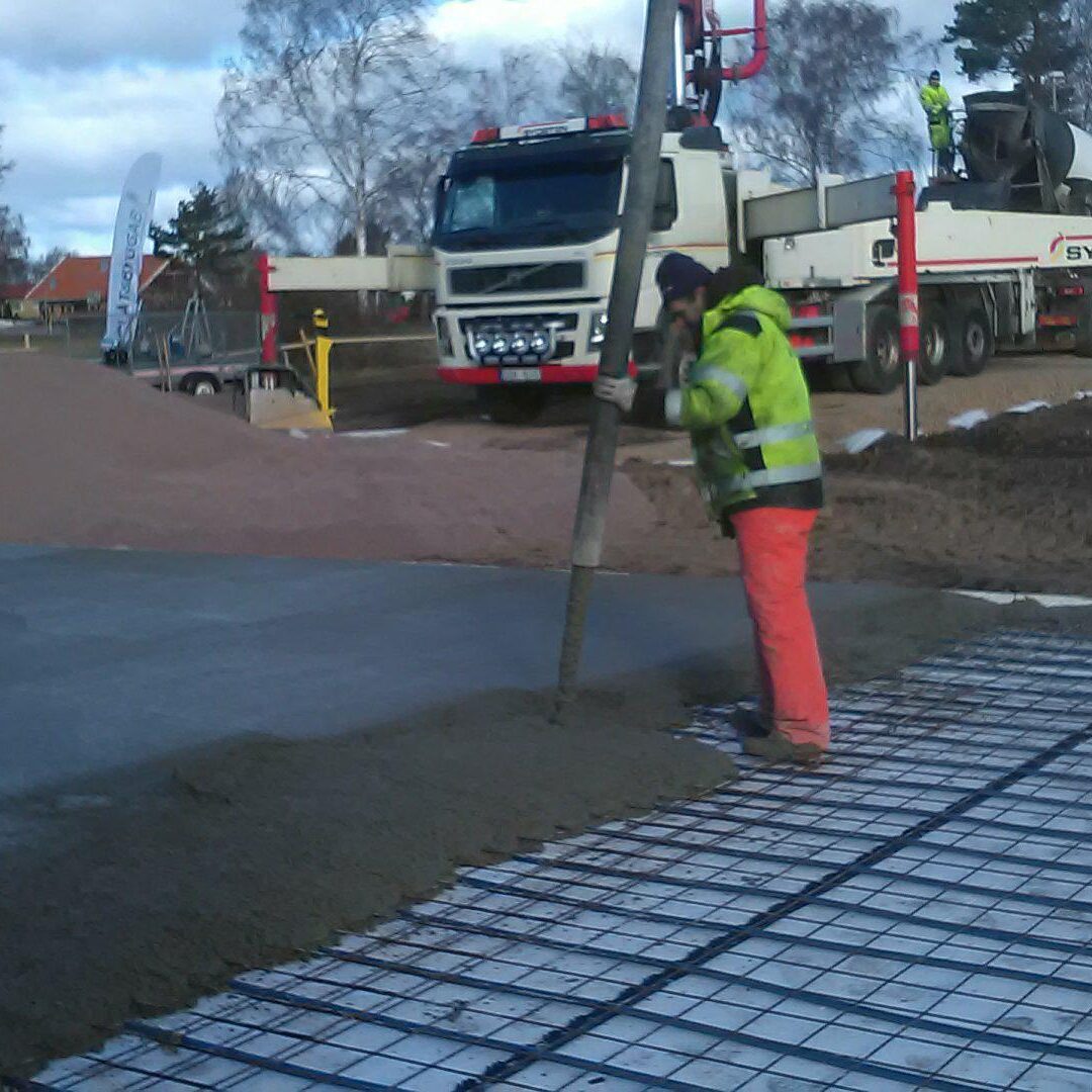 Nabbens rökeri och fisk - gjutning av betong