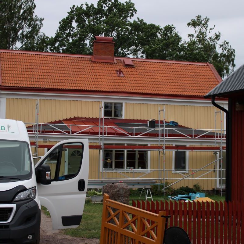 Takläggning med dubbel ståndfals